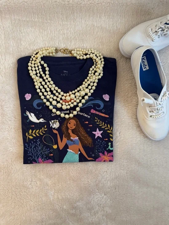 Disney Navy Mermaid Graphic Tee - 'Go Beyond The Surface' - Picture 5 of 6